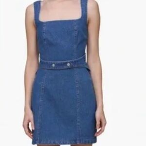 🌟 NWT Avec Les Filles Harness Denim Body-Con Dress Size 10🌟